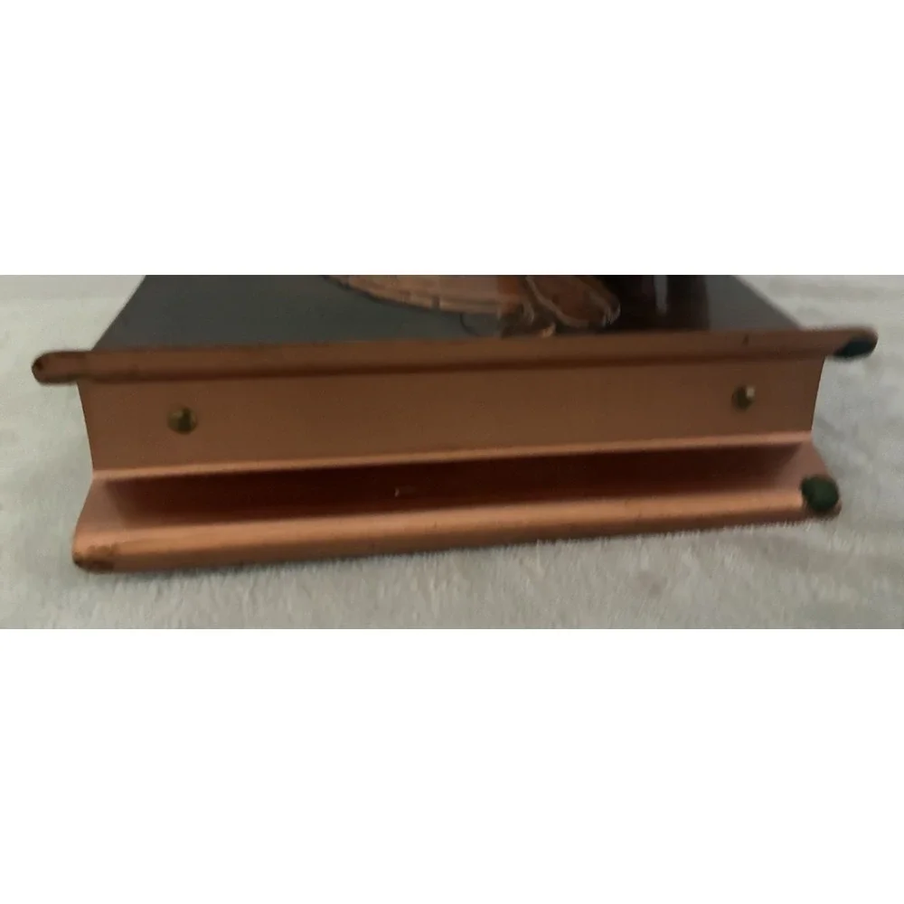 Vintage Copper Craft Napkin Holder Mail Letter‎  Praying Hands 7x4